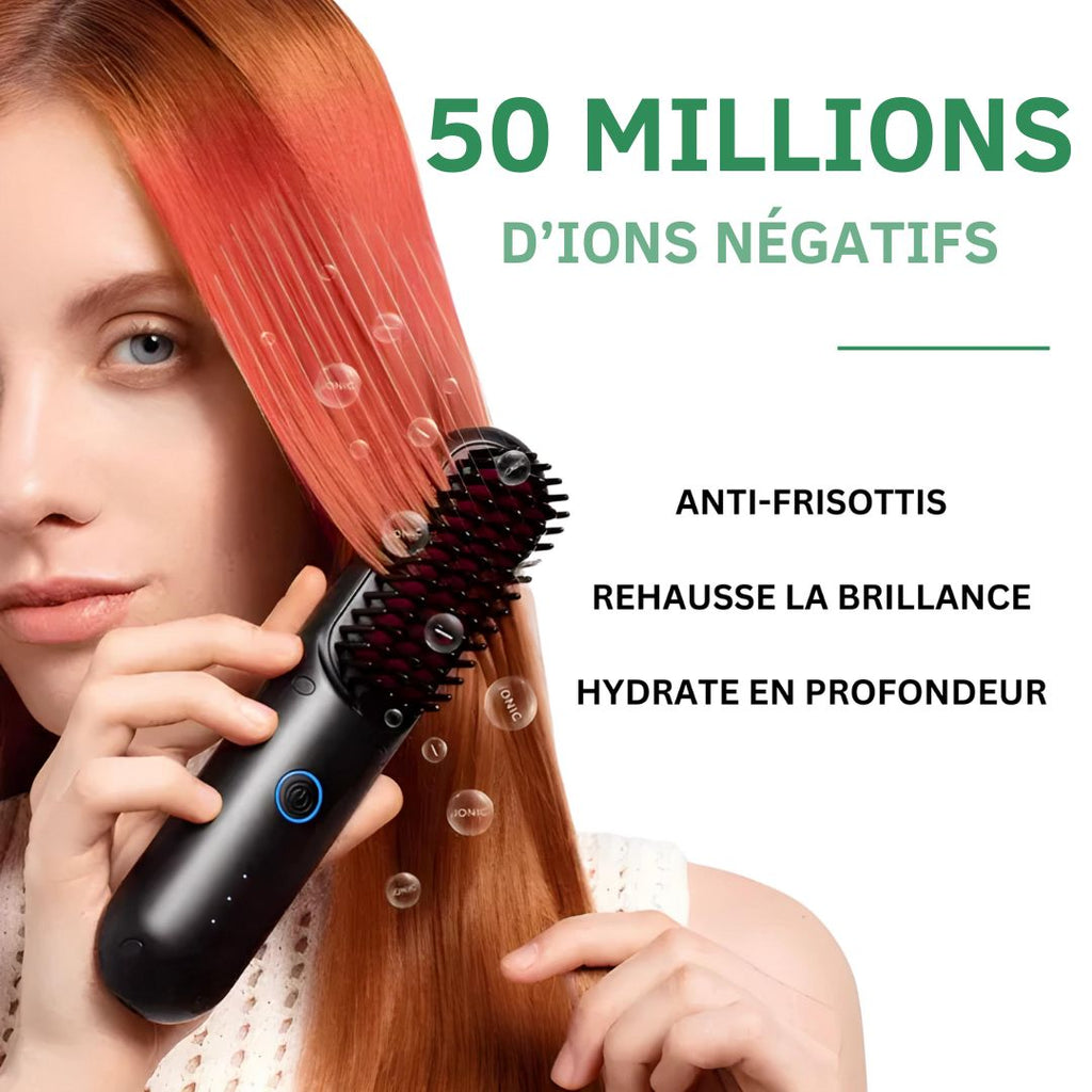 BrushGlide Pro - Lissage Express, Sans Fil, Partout + Trousse Offerte
